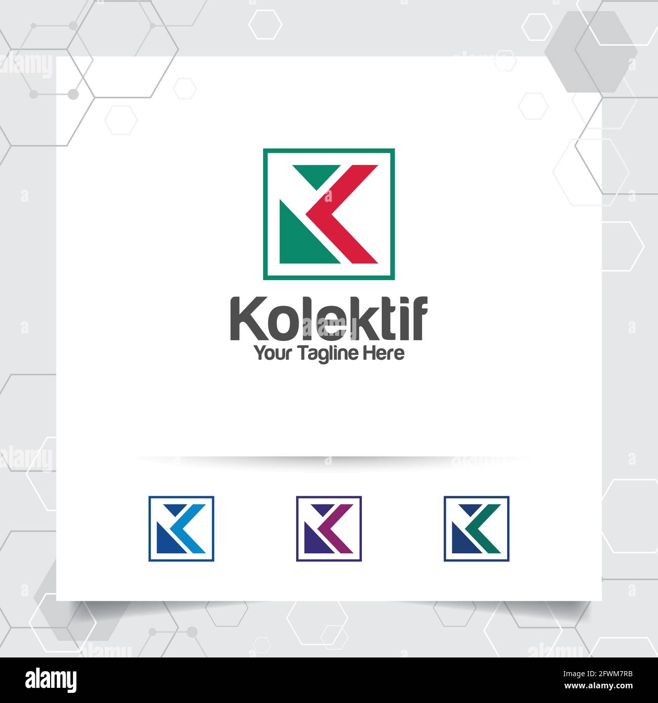 Business finance lettre K logo design vecteur avec une simple couleur moderne pour le marketing, le conseil, la banque, le commerce, et d'autres affaires. Illustration de Vecteur