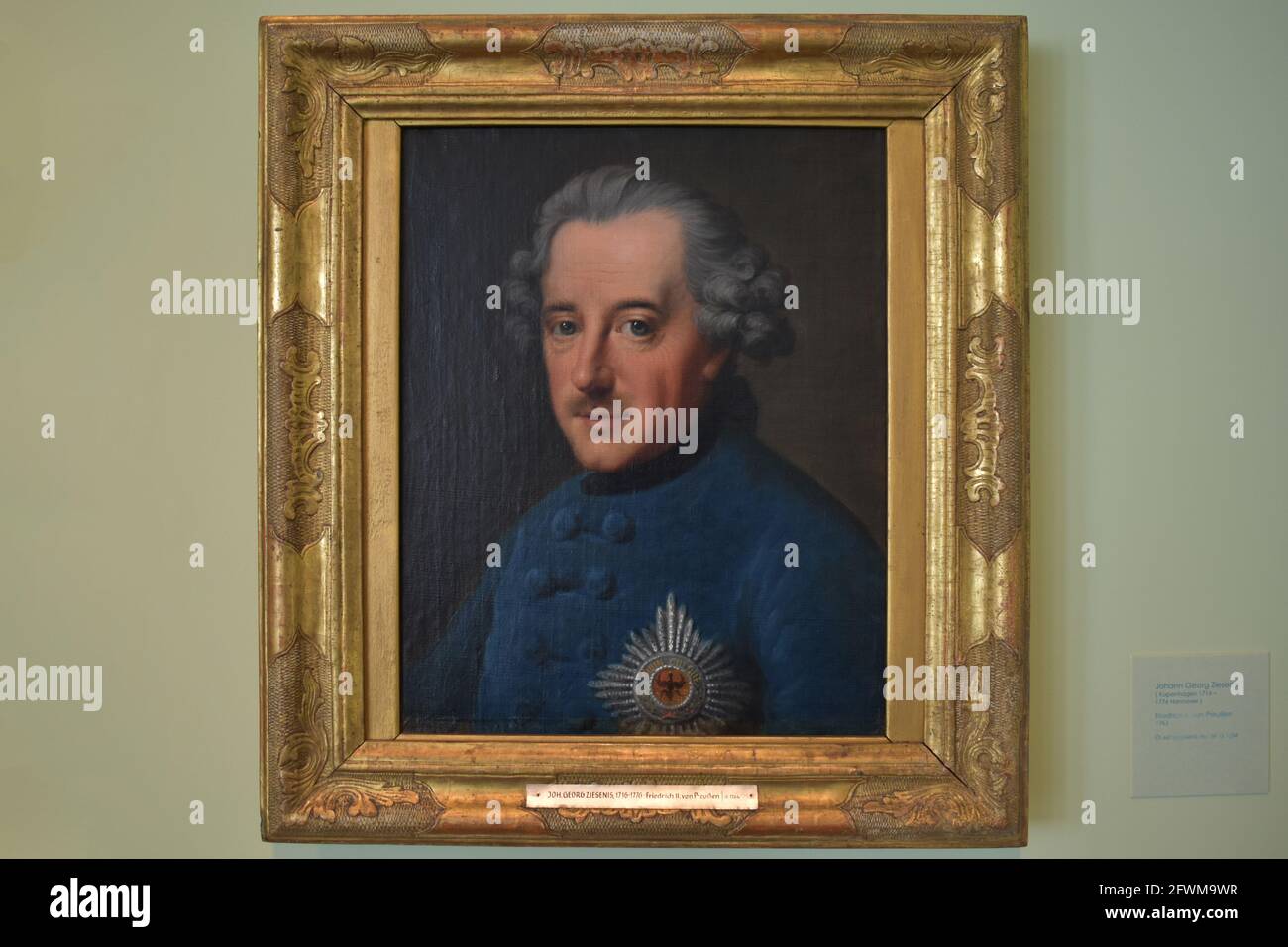 Johann Georg Ziesenis. Frédéric II de Prusse. Huile sur toile. 1763. Le Musée Kurpfälzisches (Musée du Palatinat) est un musée d'art et d'archéologie Banque D'Images