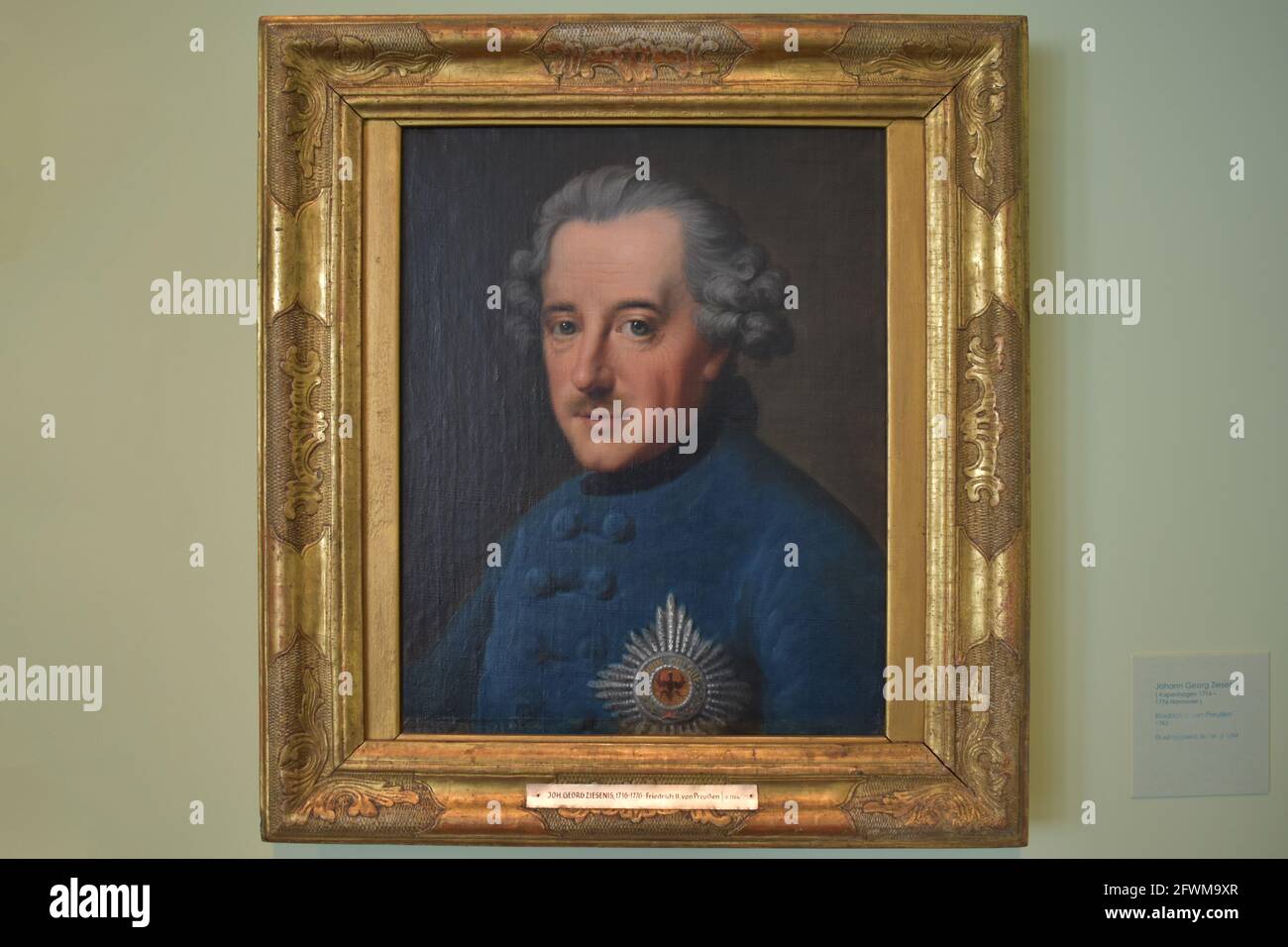 Johann Georg Ziesenis. Frédéric II de Prusse. Huile sur toile. 1763. Le Musée Kurpfälzisches (Musée du Palatinat) est un musée d'art et d'archéologie Banque D'Images