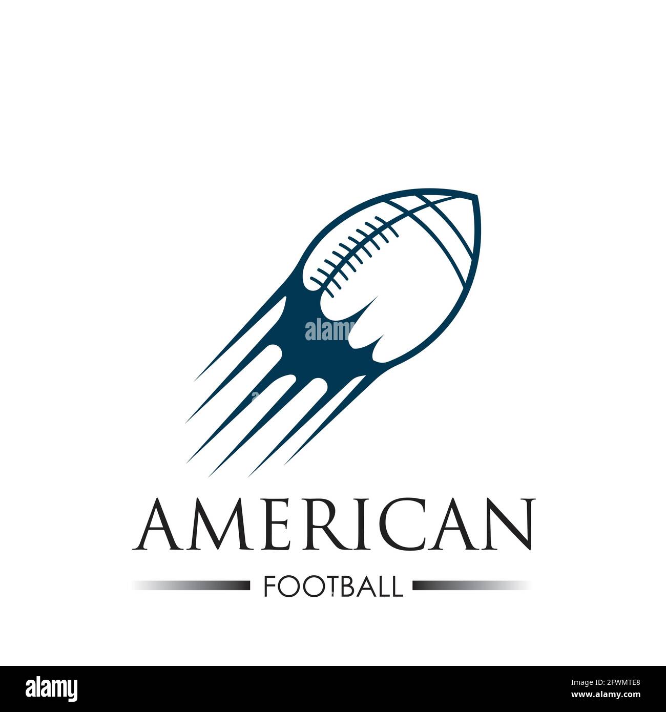 Modèle de dessin vectoriel du logo de football américain Illustration de Vecteur