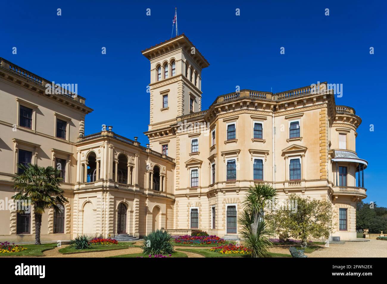 Angleterre, Île de Wight, East Cowes, Osborne House, ancien palais de la reine Victoria et du prince Albert Banque D'Images