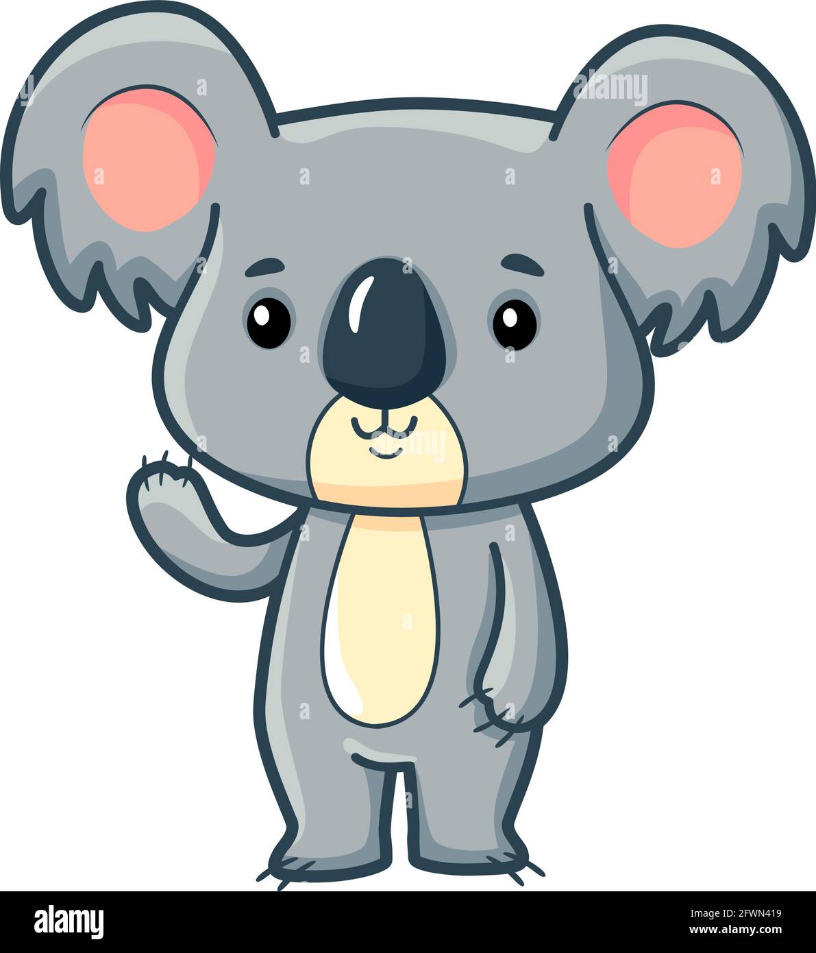 Joli dessin animé koala. Illustration vectorielle Koala clipart Image  Vectorielle Stock - Alamy