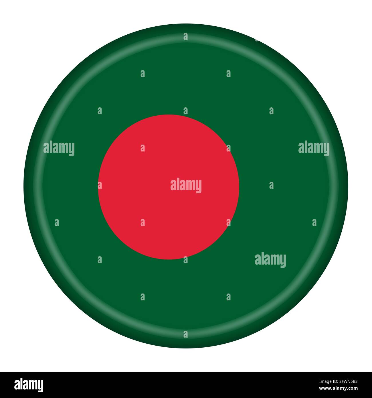 Illustration 3d du bouton drapeau Bangladesh avec masque Banque D'Images