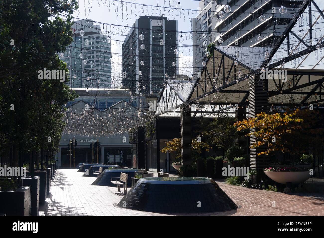 Quartier des affaires d'Auckland, Nouvelle-Zélande 2021. Centre-ville pendant le verrouillage Banque D'Images