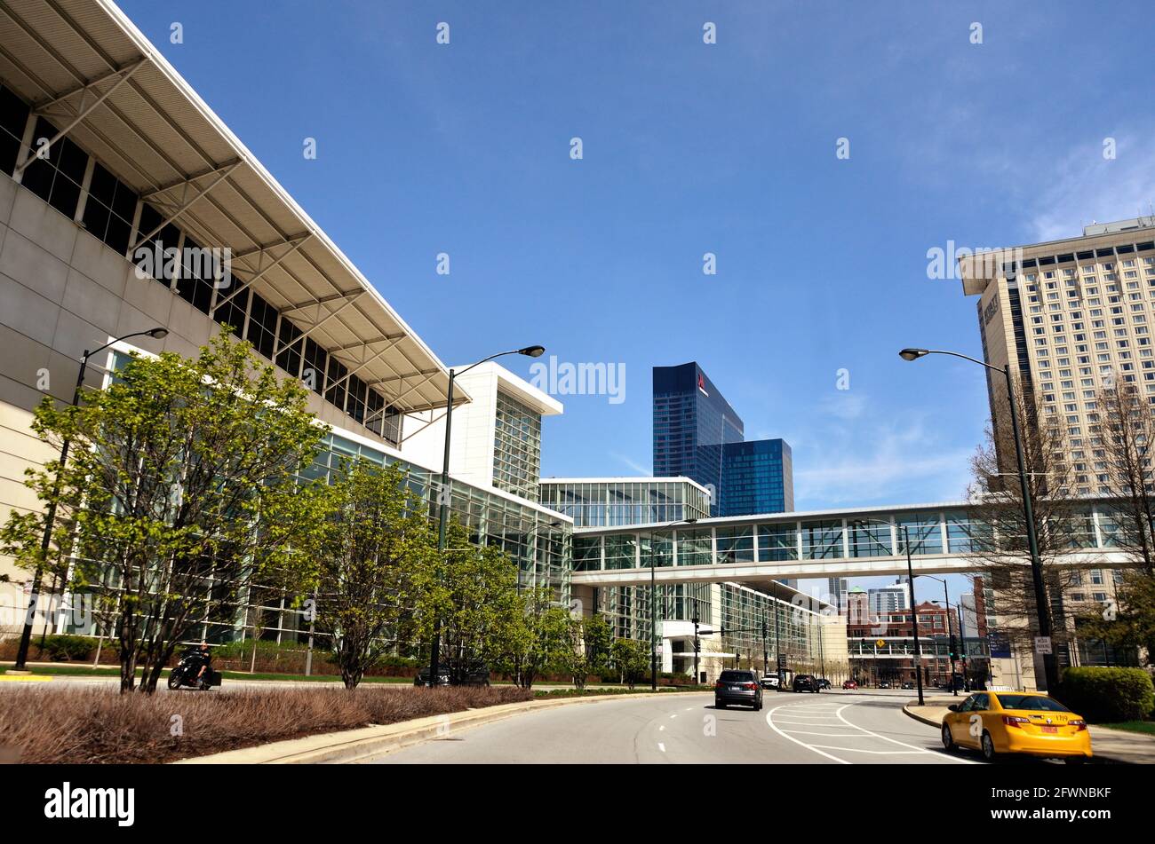 Chicago, Illinois, États-Unis. Une partie du complexe McCormick place, près du sud de la ville. Banque D'Images