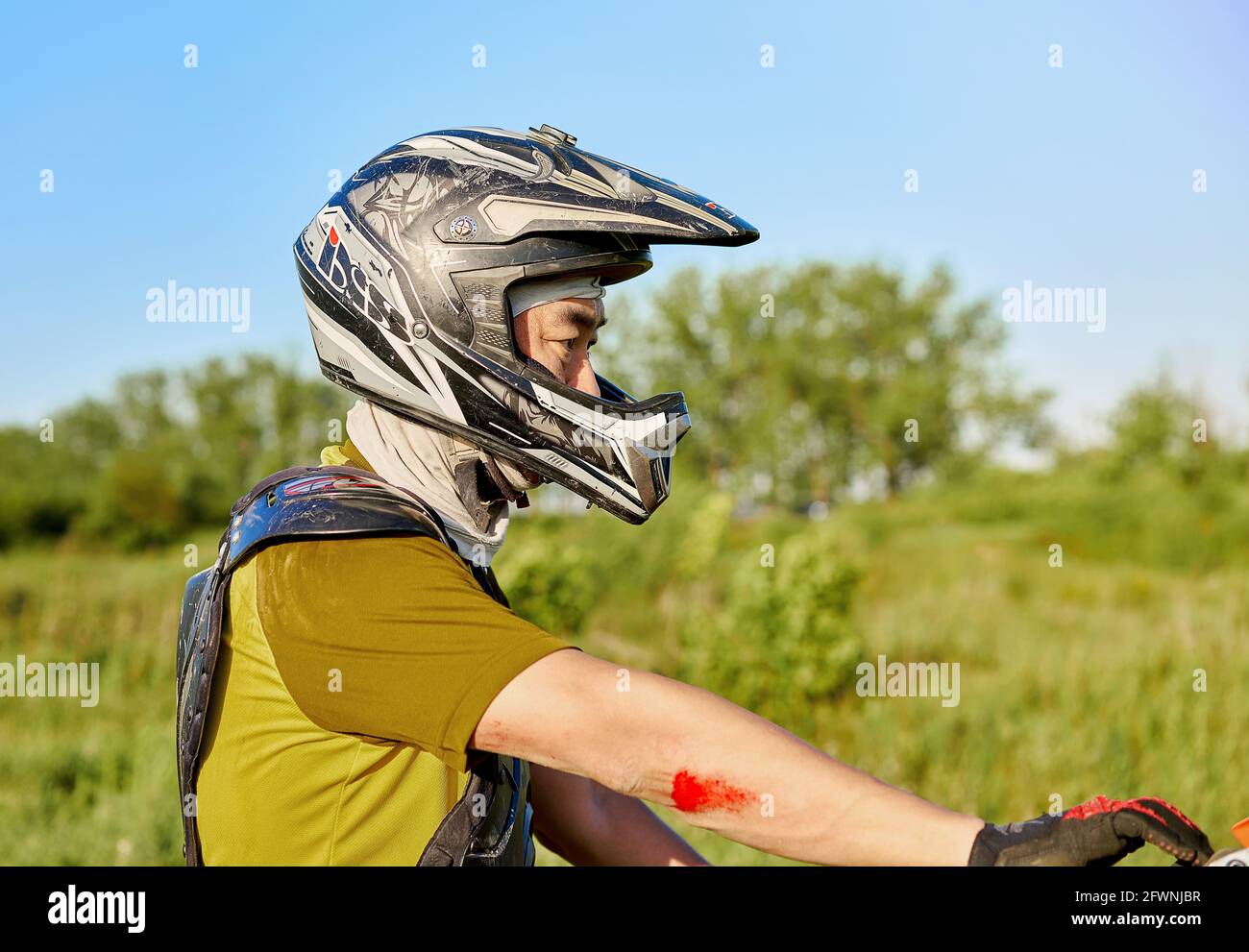 21 mai 2021. Russie, Krasnodar Krai, Estanitsa Elizavetinskaya, carrière de maly. Entraînement moto Banque D'Images