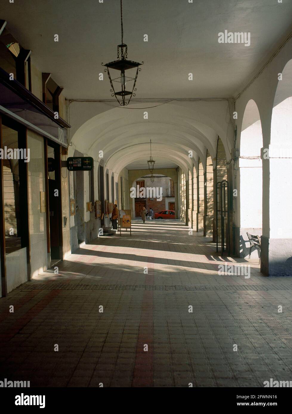 PLAZA MAYOR - SOPORTALES. Emplacement : EXTÉRIEUR. Alfaro. LA RIOJA. ESPAGNE. Banque D'Images