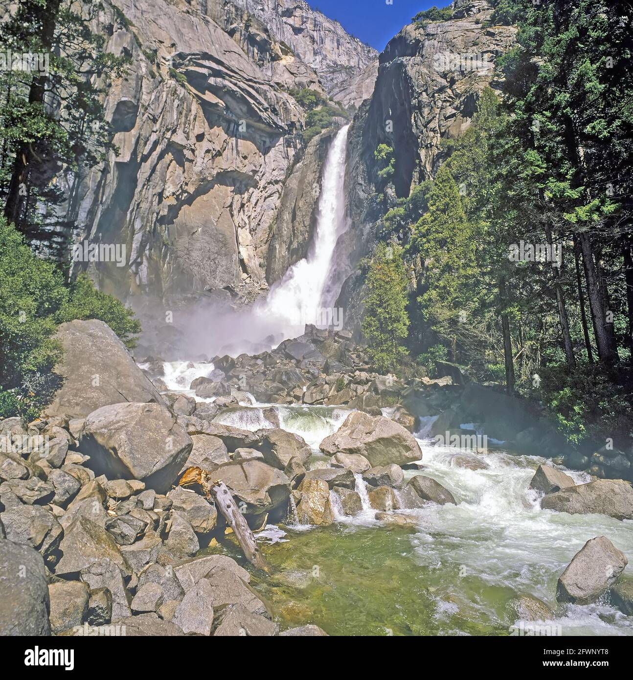 Yosemite falls in Yosemite National Park, Californie Banque D'Images