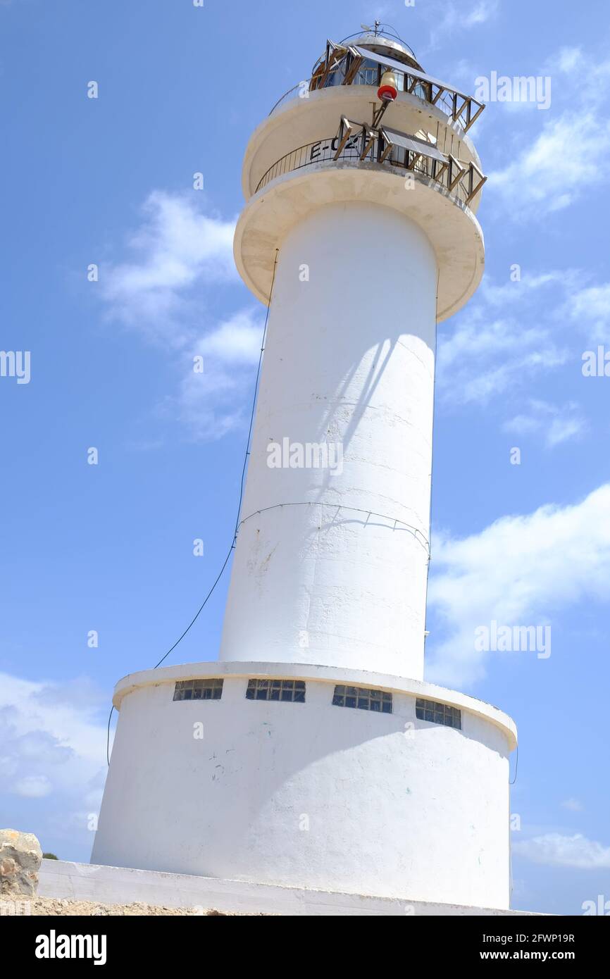 Phare de Cap Barbaria, Formentera, Îles Baléares Banque D'Images