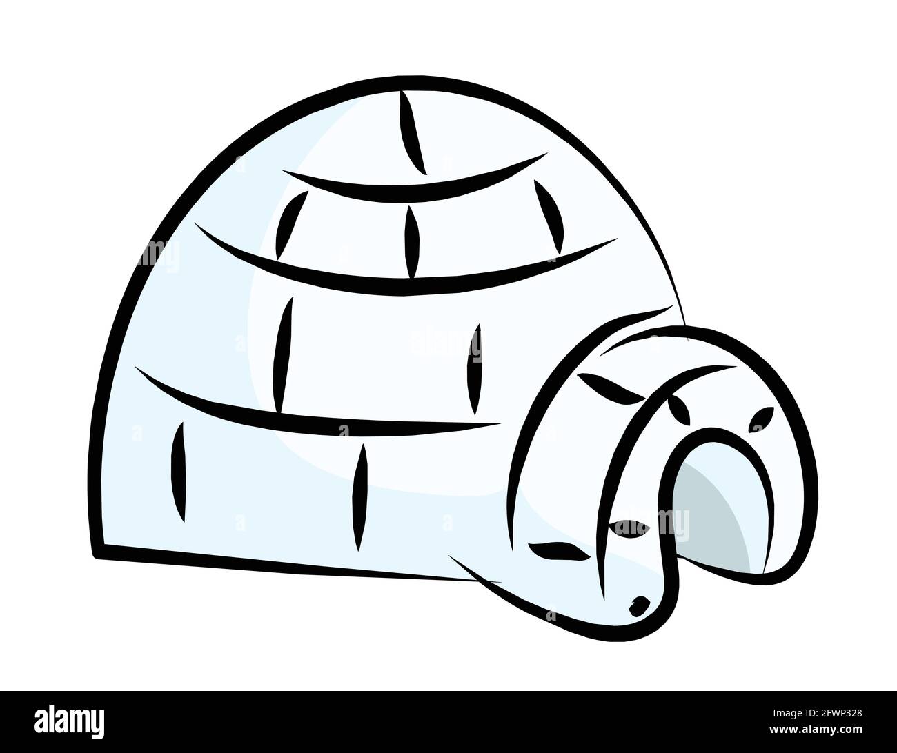 Vecteur igloo isolé sur fond blanc Illustration de Vecteur