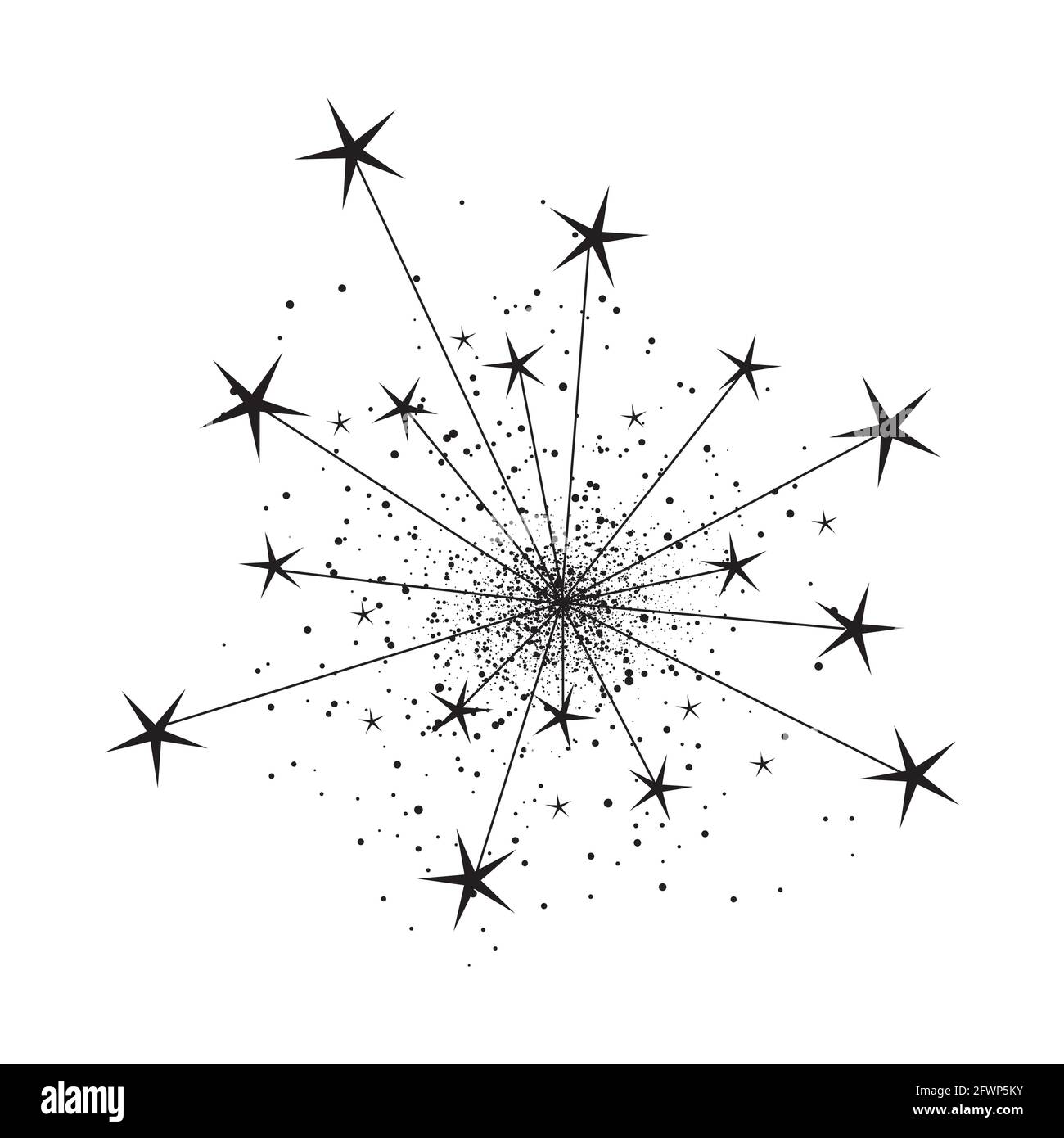 Firework simple. Illustration vectorielle sur fond blanc Illustration de Vecteur