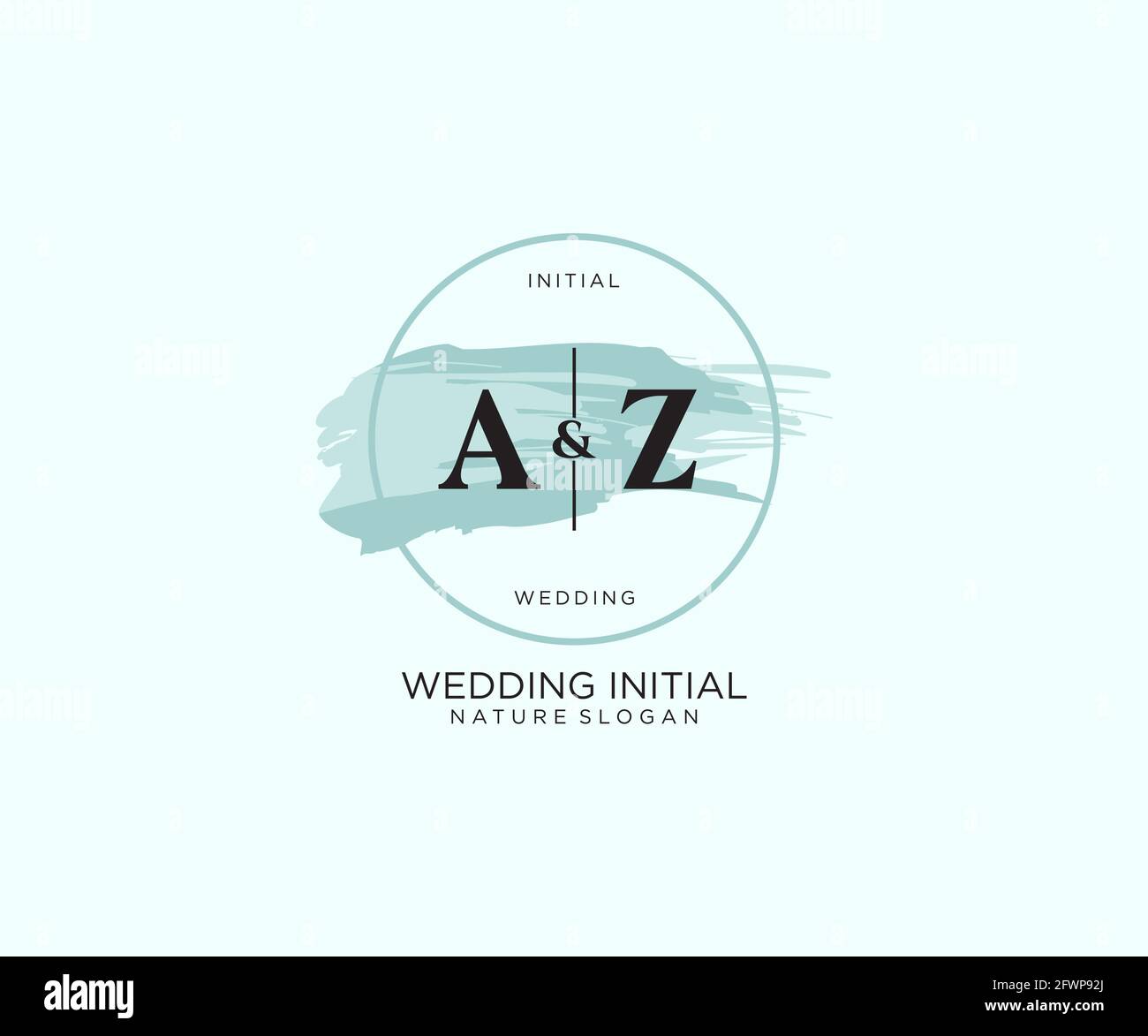 AZ lettre Beauty vecteur logo initial, écriture logo de la signature initiale, mariage, mode, jowerly, boutique, floral et botanique avec création t Illustration de Vecteur