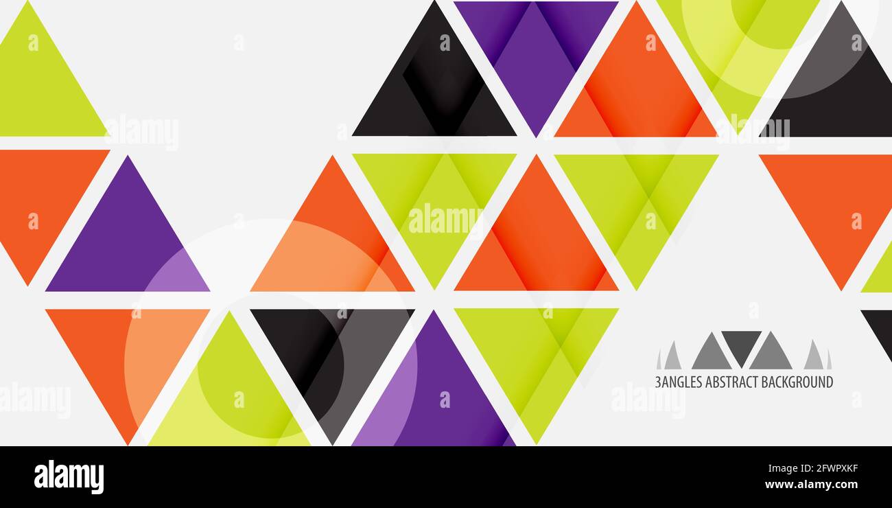 Modèle graphique d'arrière-plan abstrait coloré avec triangles mélangés Illustration de Vecteur