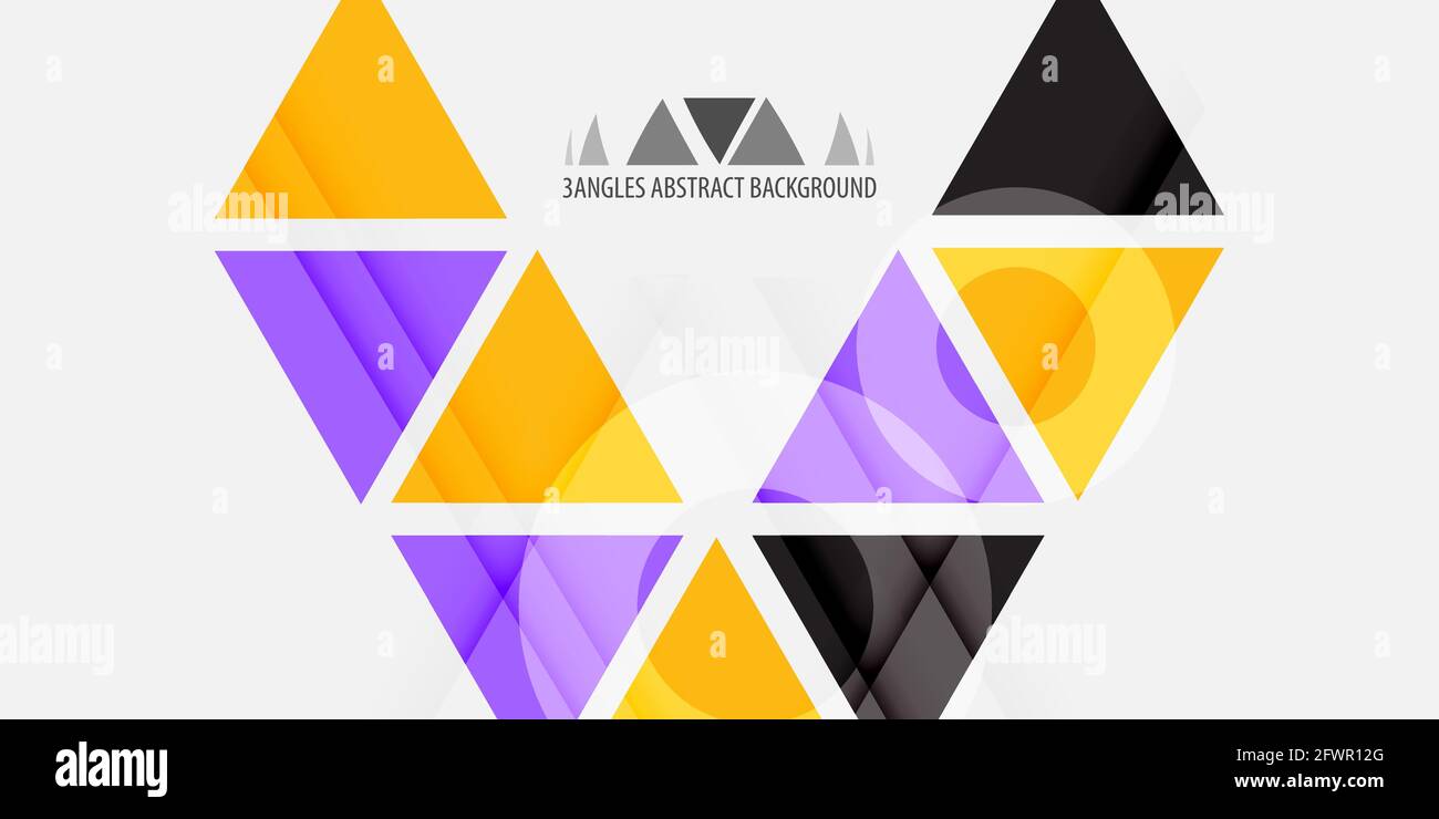 Modèle graphique d'arrière-plan abstrait coloré avec triangles mélangés Illustration de Vecteur