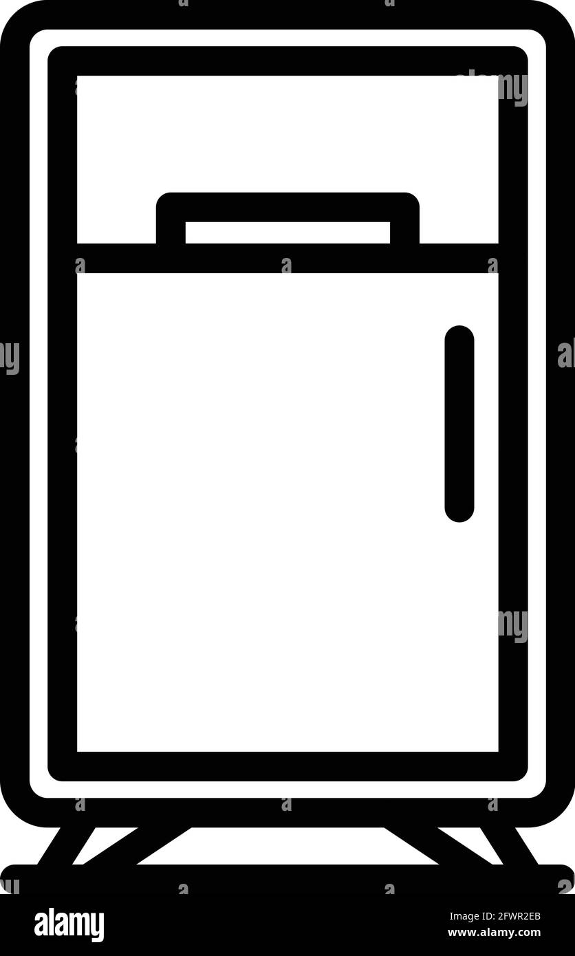 Icône du réfrigérateur de maintenance. Outline Maintenance réfrigérateur icône vectorielle pour la conception de sites Web isolée sur fond blanc Illustration de Vecteur