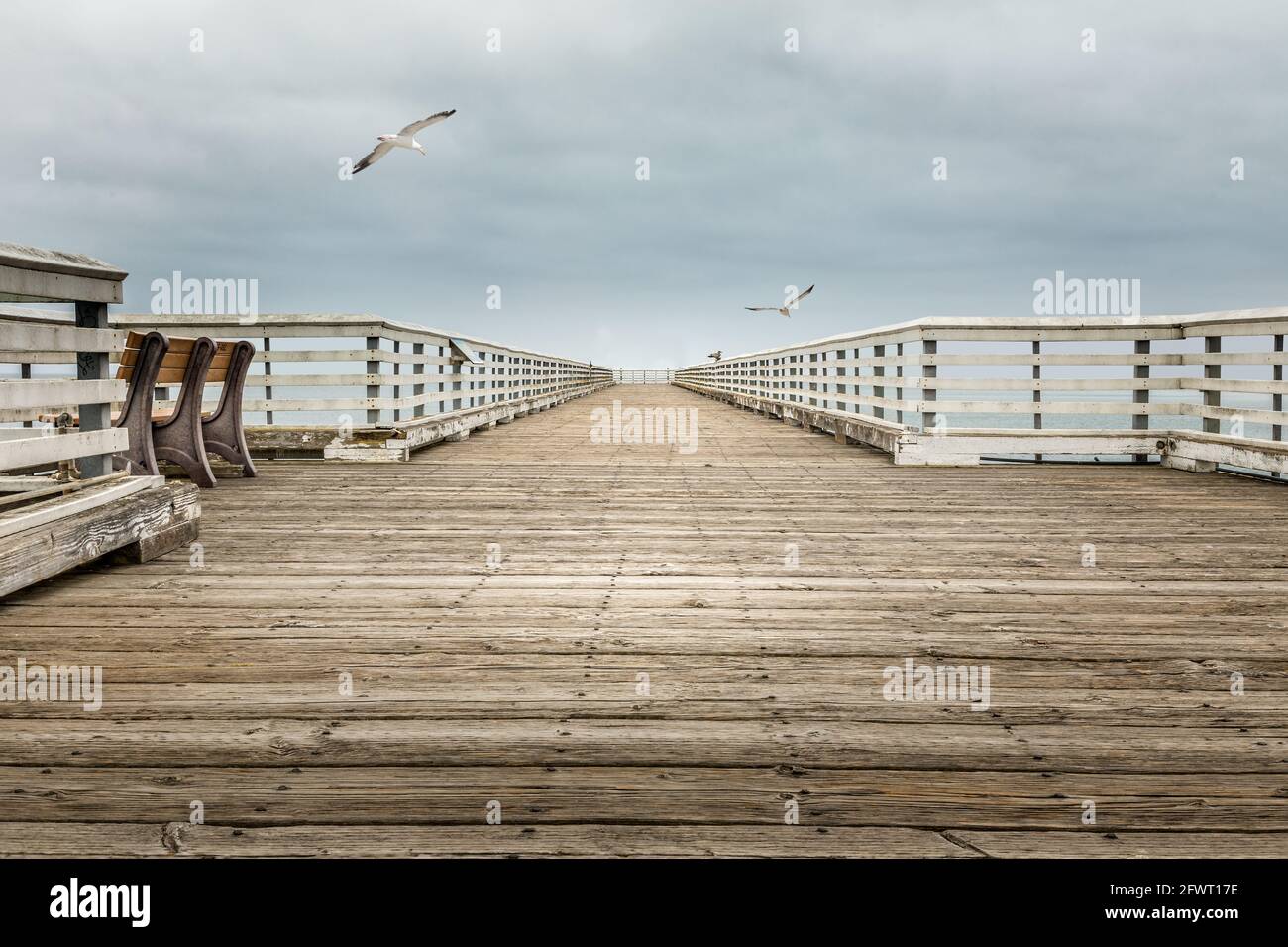 San Simeon per sur la plage William Randolph Hearst Memorial, Californie Banque D'Images