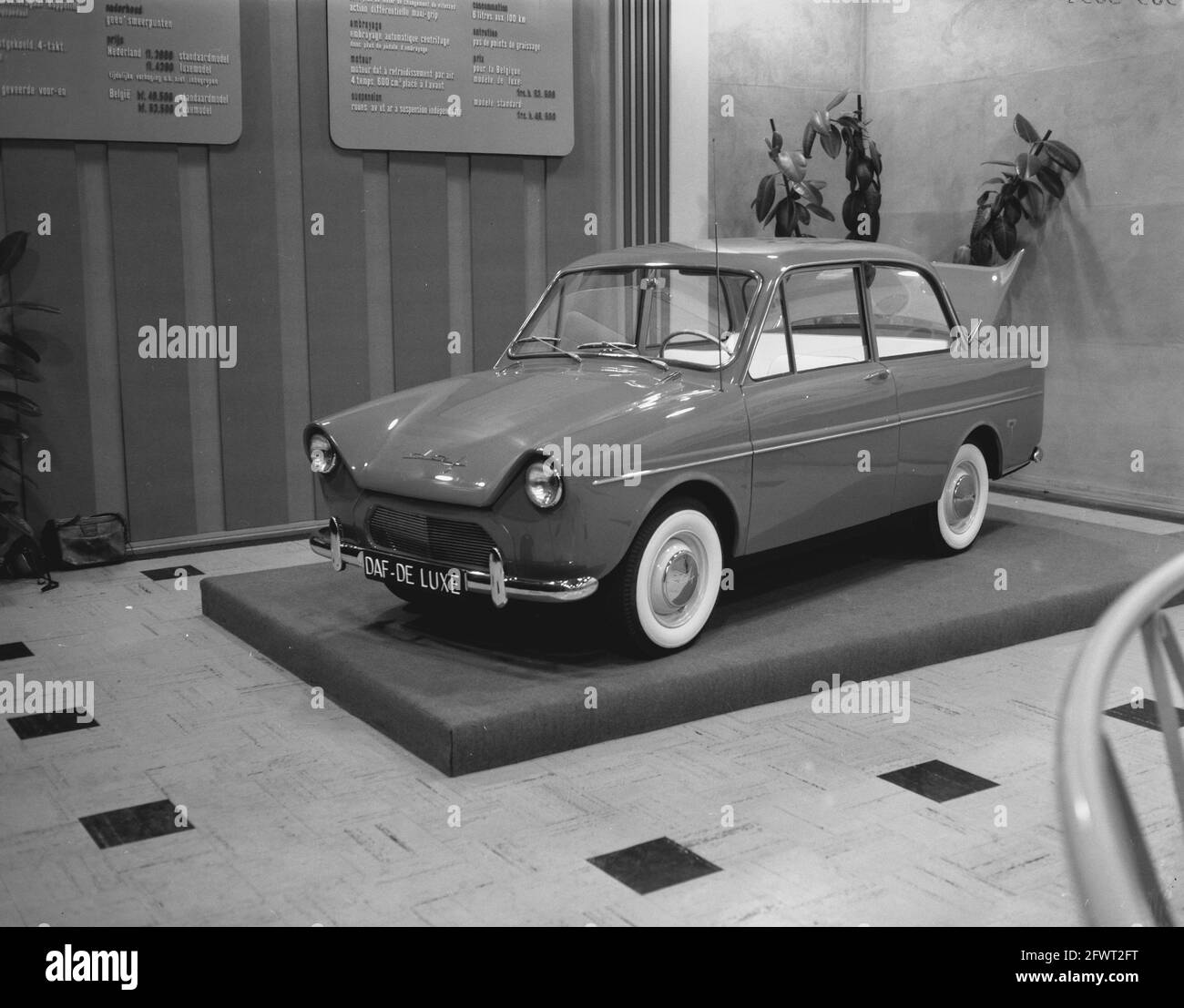 Nouvelle voiture de tourisme DAF présentée, 5 février 1958, automobile, pays-Bas, photo de l'agence de presse du XXe siècle, nouvelles à retenir, documentaire, photographie historique 1945-1990, histoires visuelles, L'histoire humaine du XXe siècle, immortaliser des moments dans le temps Banque D'Images