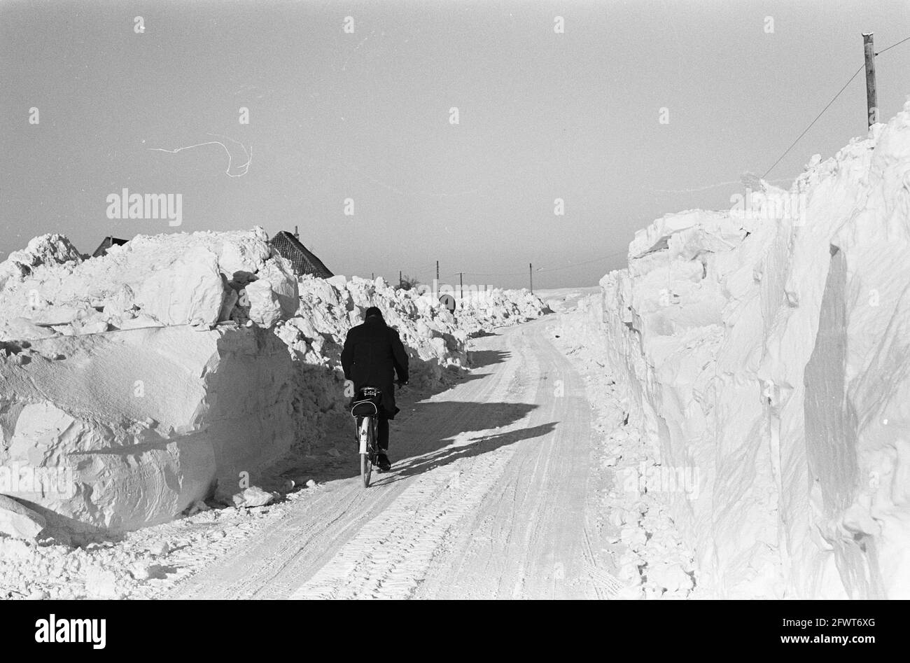 Paysage alpin près de Volendam, 9 janvier 1963, pays-Bas, agence de presse du XXe siècle photo, news to remember, documentaire, photographie historique 1945-1990, histoires visuelles, L'histoire humaine du XXe siècle, immortaliser des moments dans le temps Banque D'Images
