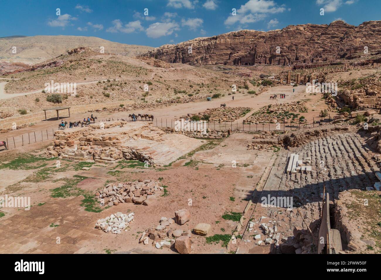 PETRA, JORDANIE - 24 MARS 2017 : ruines dans la ville antique de Petra, Jordanie Banque D'Images