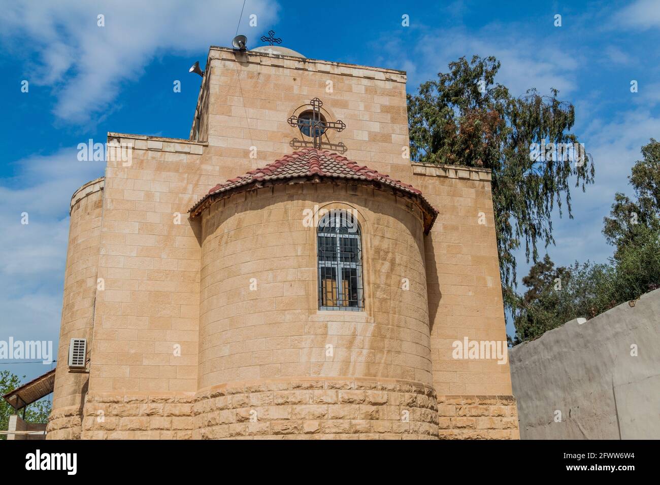 Église orthodoxe grecque à Irbid, Jordanie Banque D'Images