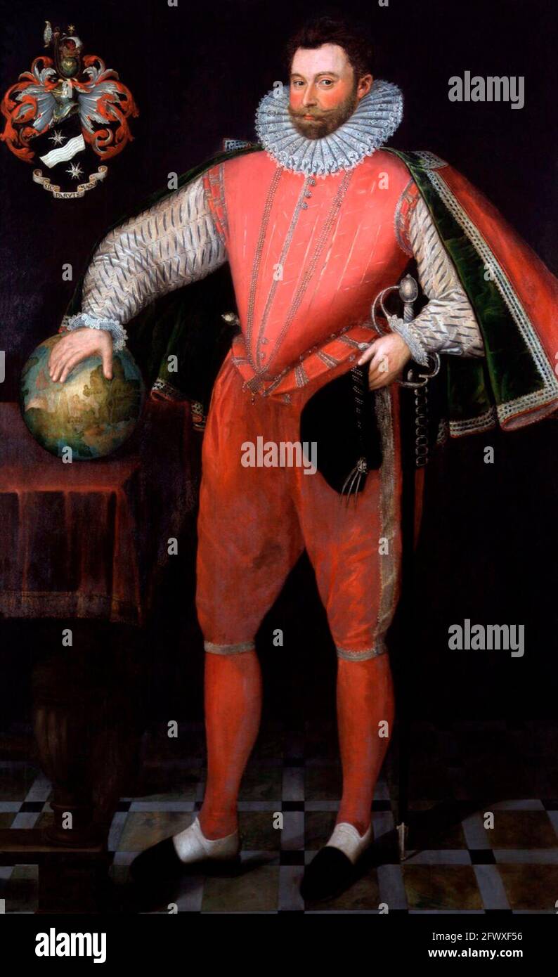 Sir Francis Drake, vers 1580 Banque D'Images