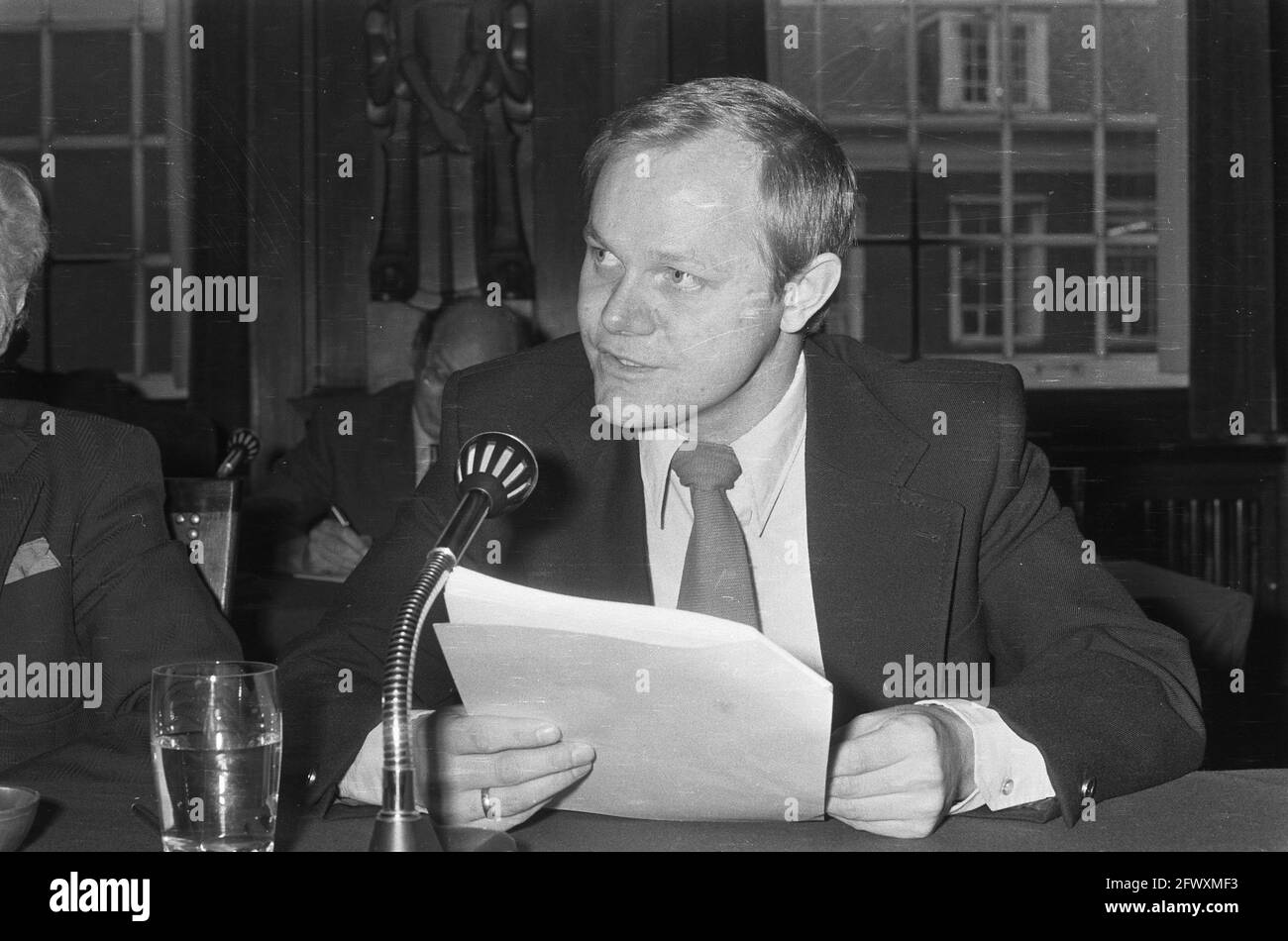 PvdA président de groupe de Cloe, 14 novembre 1973, budgets, présidents de groupe, Conseils municipaux, portraits, membres du conseil, pays-Bas, prés du XXe siècle Banque D'Images