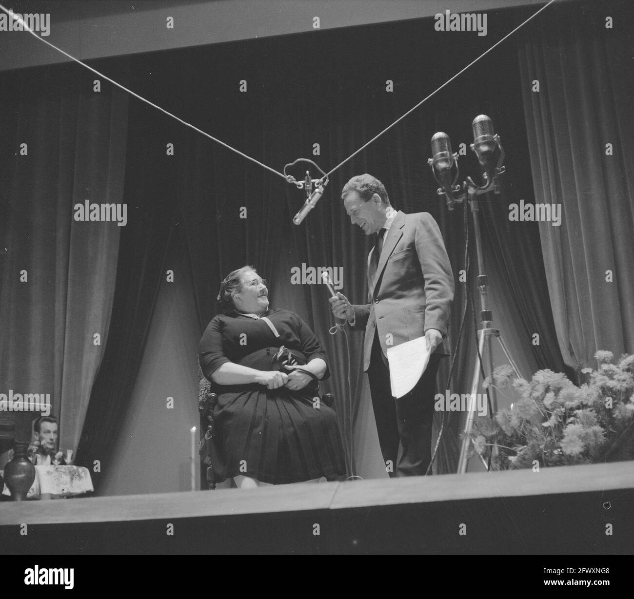 Enregistrement radio c'est votre vie, 24 décembre 1959, radio Recordings, pays-Bas, agence de presse du xxe siècle photo, nouvelles à retenir, documentar Banque D'Images