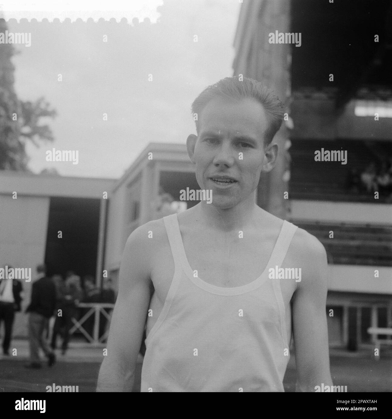 Compétitions d'athlétisme à Bruxelles 10,000 mètres. Acheter Vistet, 28 juillet 1957, compétitions d'athlétisme, pays-Bas, photo de l'agence de presse du xxe siècle, Banque D'Images