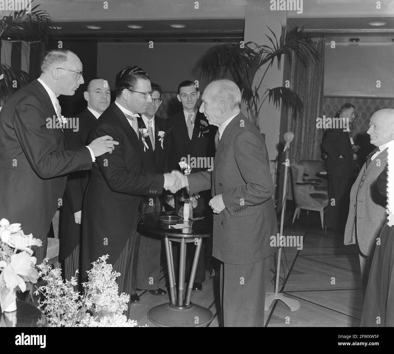 Réception club de football Xerxes, 27 février 1954, réceptions, sports, Associations de football, pays-Bas, Agence de presse du XXe siècle photo, nouvelles à re Banque D'Images
