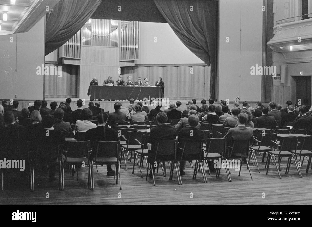 Action de protestation contre la nomination Von Kielmansegg à Leiden, 6 mai 1967, actions de protestation, pays-Bas, agence de presse du xxe siècle photo, nouvelles de Banque D'Images