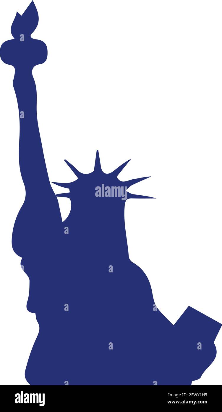 Illustration isolée vectorielle de modèle de conception d'icône de statue Liberty Illustration de Vecteur