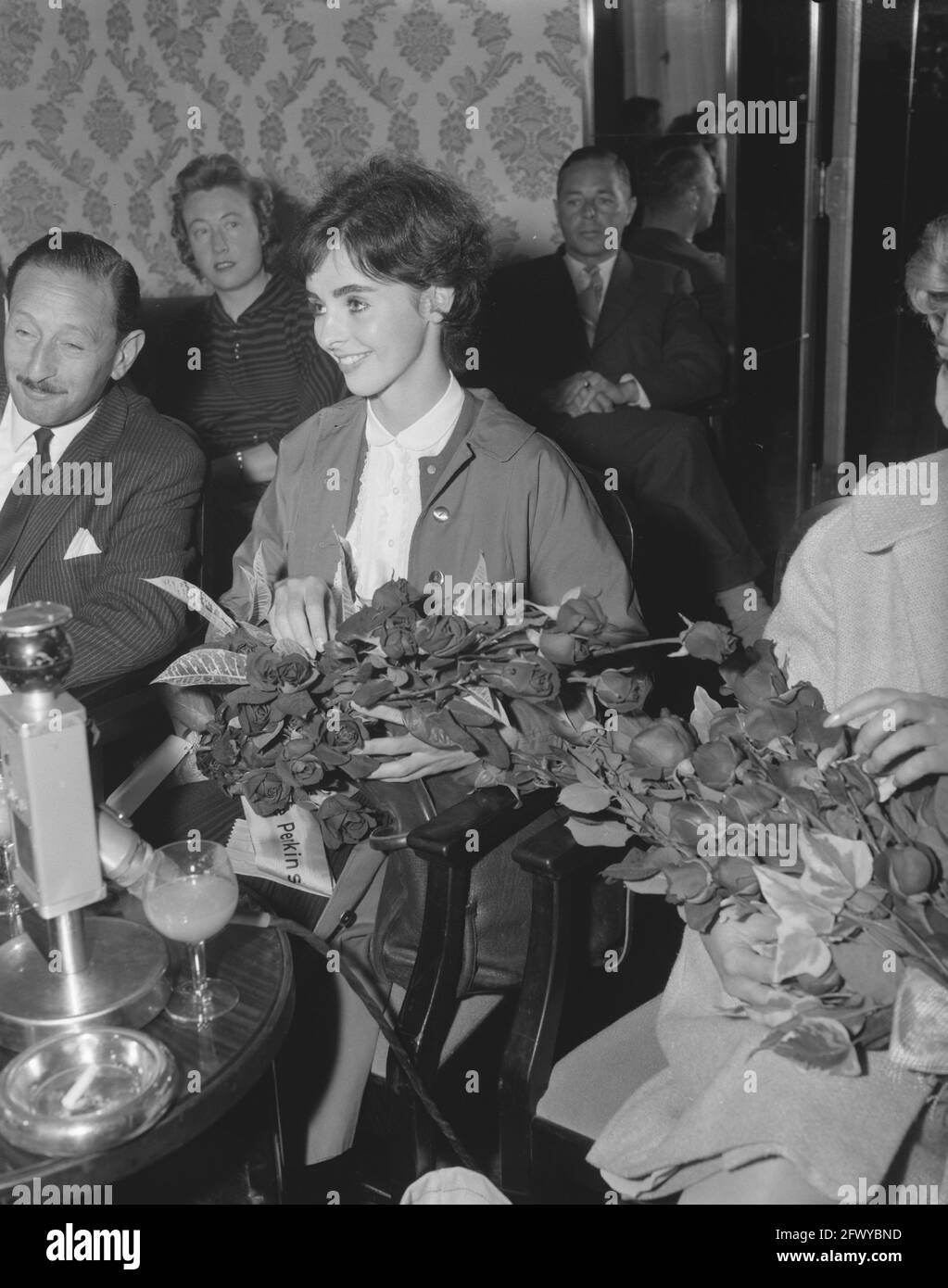 Réception à l'hôtel Amstel en présence de Millie Perkins, 28 mai 1959, acteurs, pays-Bas, photo de l'agence de presse du xxe siècle, nouvelles de remem Banque D'Images