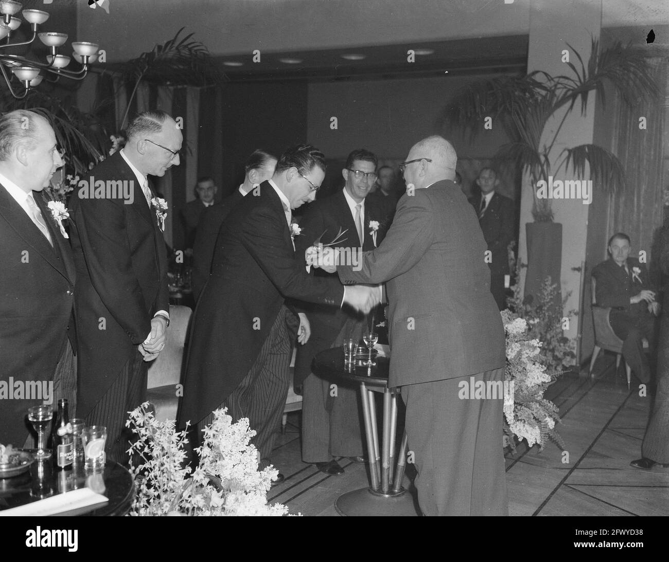 Réception club de football Xerxes, 27 février 1954, réceptions, sports, Associations de football, pays-Bas, Agence de presse du XXe siècle photo, nouvelles à re Banque D'Images