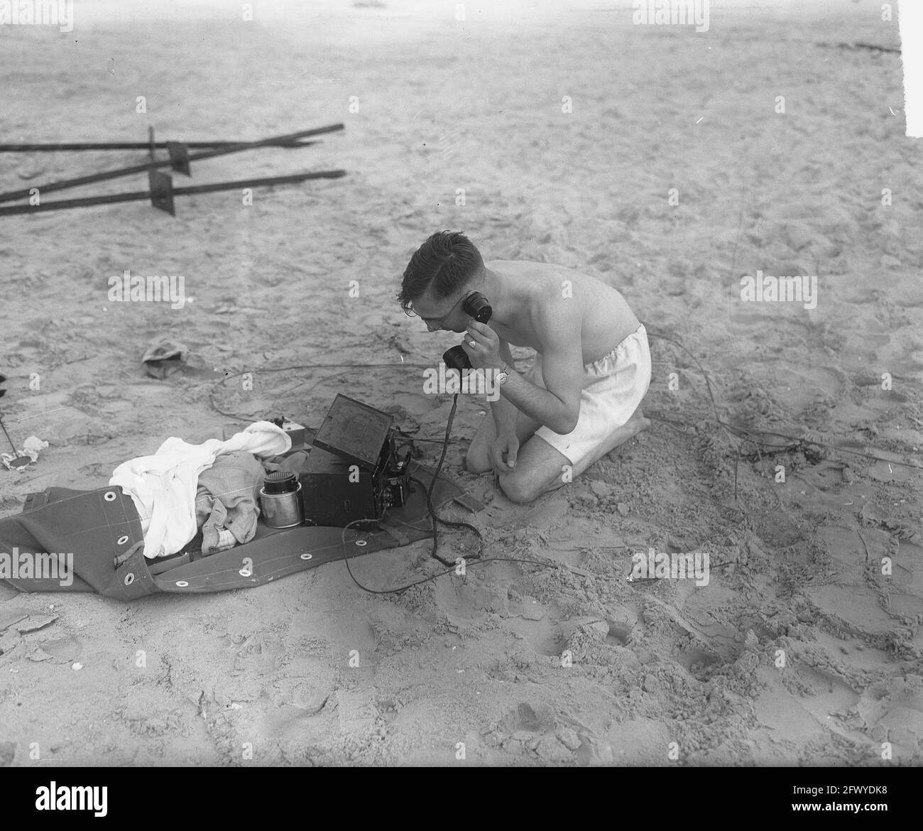 Vol record Gloster Meteor over Ameland, 28 août 1949, pays-Bas, agence de presse du XXe siècle photo, news to Remember, documentaire, photographie historique 1945-1990, histoires visuelles, L'histoire humaine du XXe siècle, immortaliser des moments dans le temps Banque D'Images