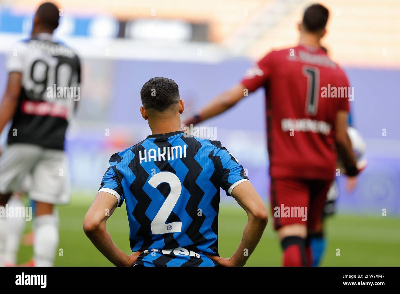 Achraf Hakimi (FC Internazionale) pendant Inter - FC Internazionale vs Udinese Calcio, football italien Seri - photo .LiveMedia/Francesco Scaccianoce Banque D'Images