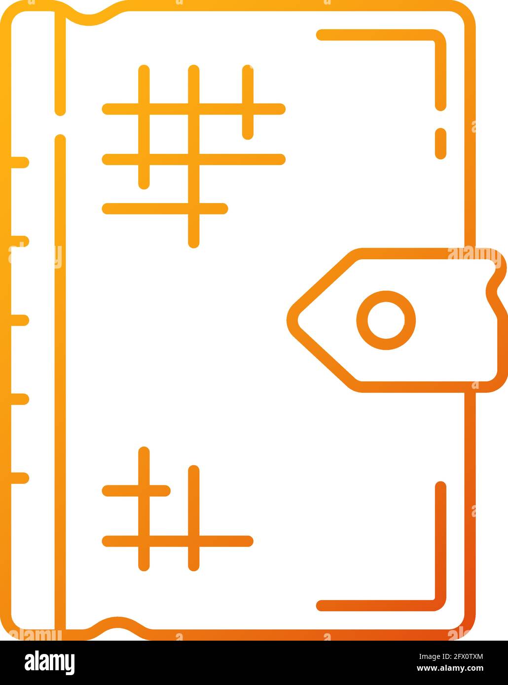 Icône de vecteur linéaire de gradient de livre ancien Illustration de Vecteur