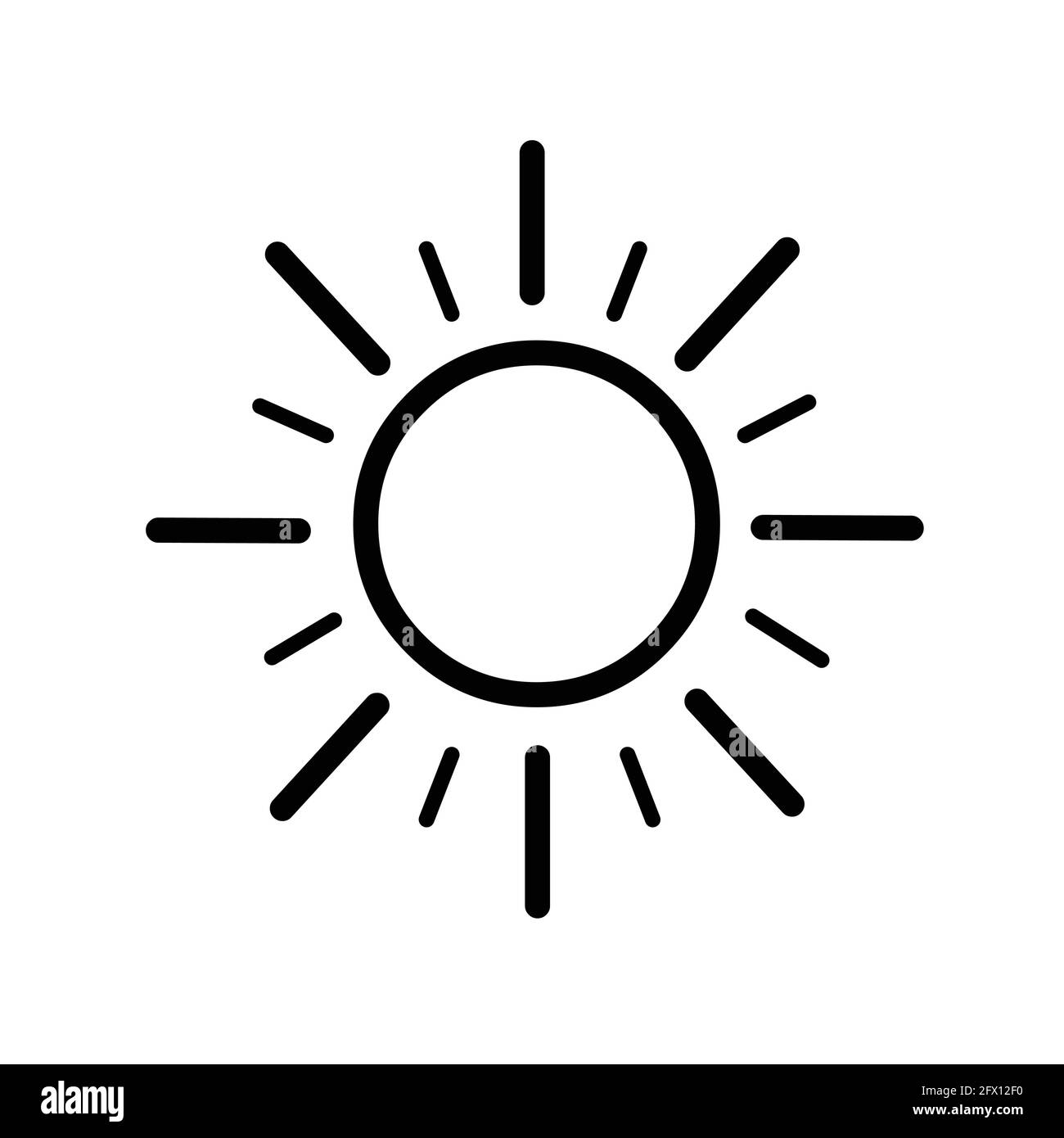 Logo Sun vecteur d'icône isolé sur fond blanc Illustration de Vecteur