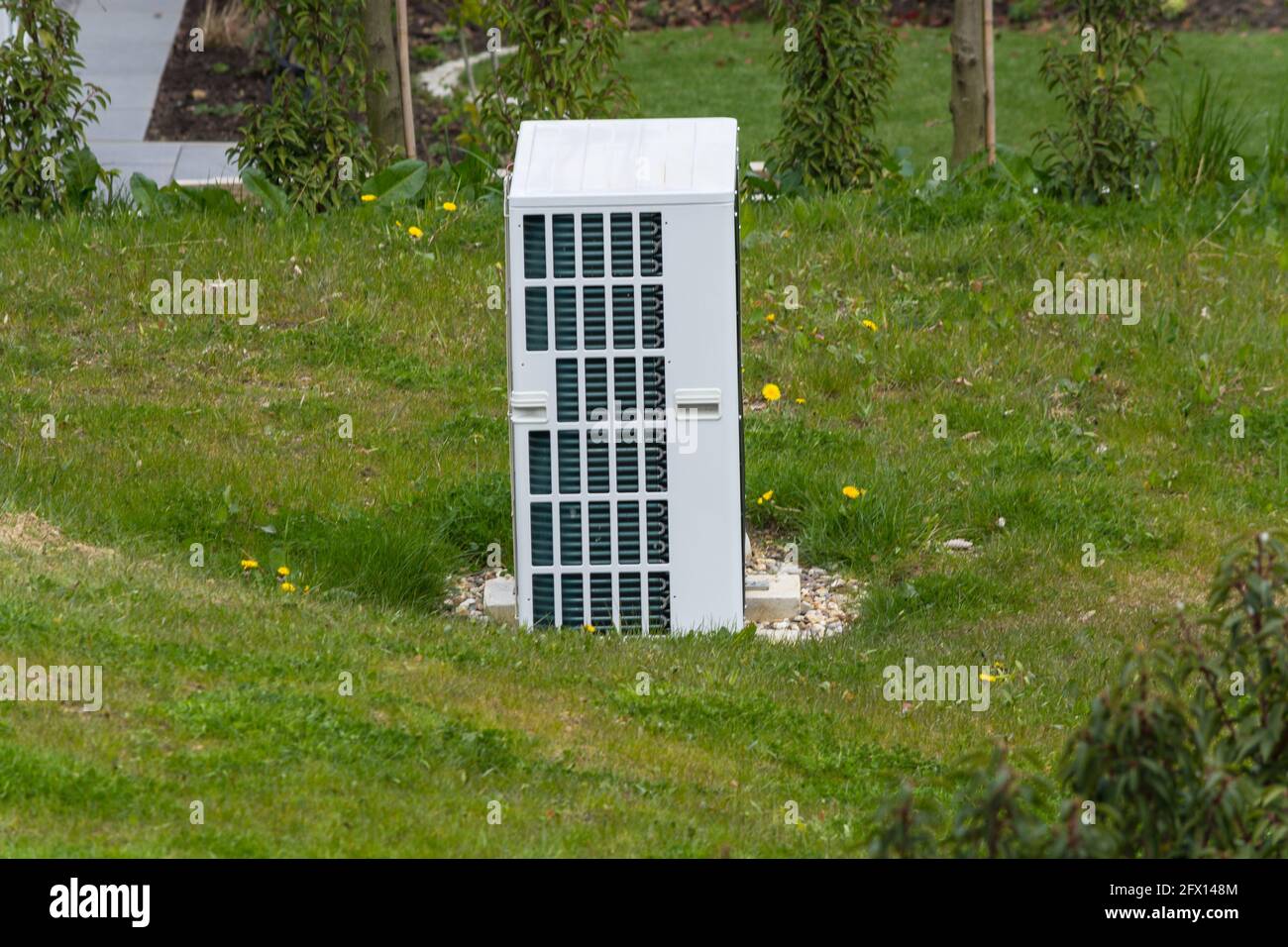 Pompe à air pour chauffage et climatisation pour climatisation d'une maison Banque D'Images