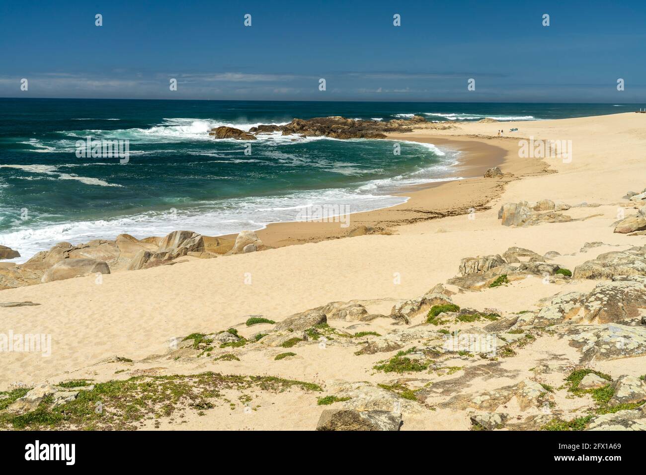 Der Strand Praia do Seca, Vila do Conde, Portugal, Europa | Plage de Praia do Seca, Vila do Conde, Portugal, Europe Banque D'Images
