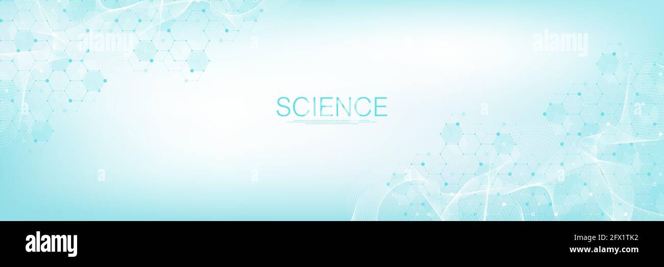 Soins de santé et modèle médical innovation concept science contexte conception. Résumé géométrique hexagons forme la médecine et la science de fond Illustration de Vecteur