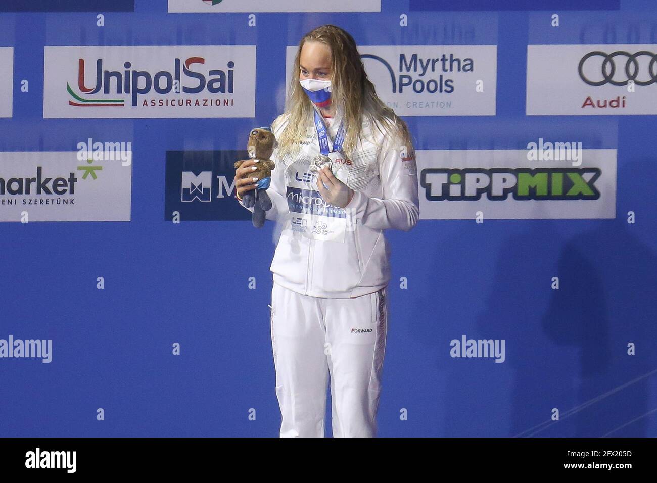 Anna Egorova de Russie 2ème place, Podium 400 M Freestyle lors des Championnats d'Europe LEN 2021, événement de natation le 23 mai 2021 à Duna Arena à Budapest, Hongrie - photo Laurent Lairys / DPPI / LiveMedia Banque D'Images