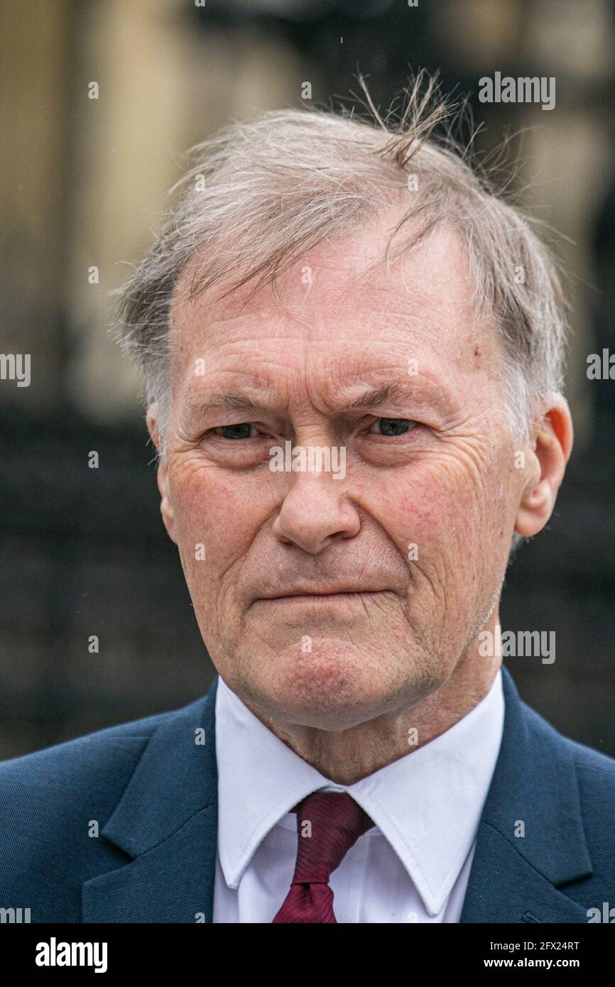 WESTMINSTER LONDRES 25 mai 2021.Sir David Amess, député conservateur de Southend-Ouest, Essex.Le député de David Amess a été mortellement poignardé lors de la chirurgie de sa circonscription à Leigh-on-Sea le 15 octobre 2021.Credit amer ghazzal/Alamy Live News Banque D'Images