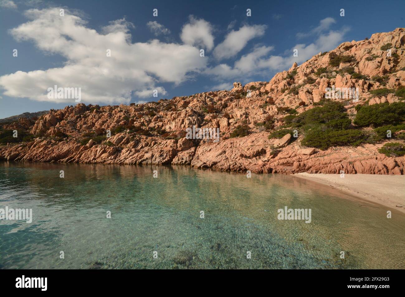 Caprera, Cala Coticcio d'inverno Banque D'Images