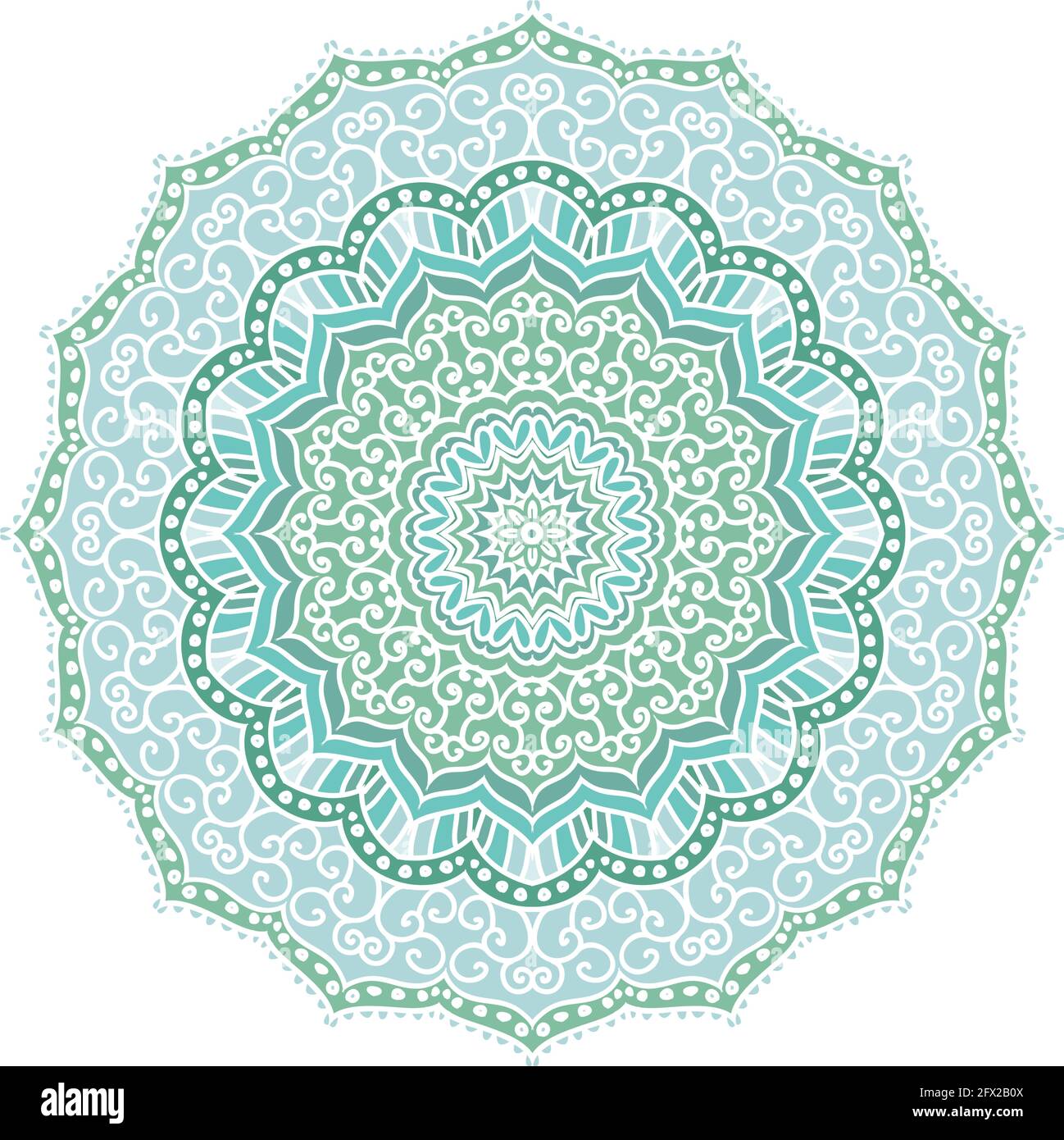 Mandala. Figure circulaire représentant l'univers en hindou et bouddhiste Illustration de Vecteur