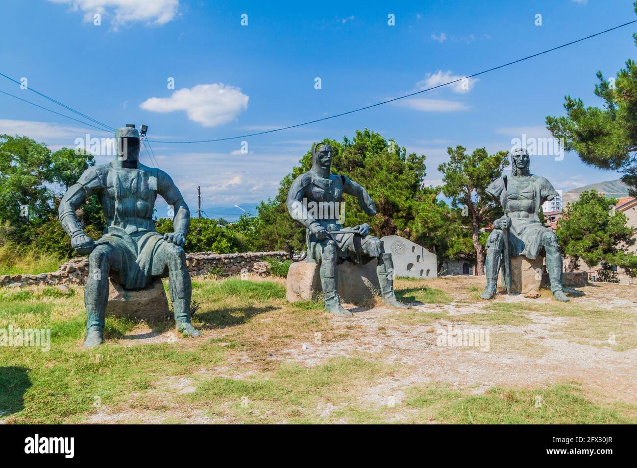 GORI, GÉORGIE - 15 JUILLET 2017 : Mémorial de ceux qui ont perdu la vie dans la guerre de 2008 dans la ville de Gori, Géorgie. Banque D'Images