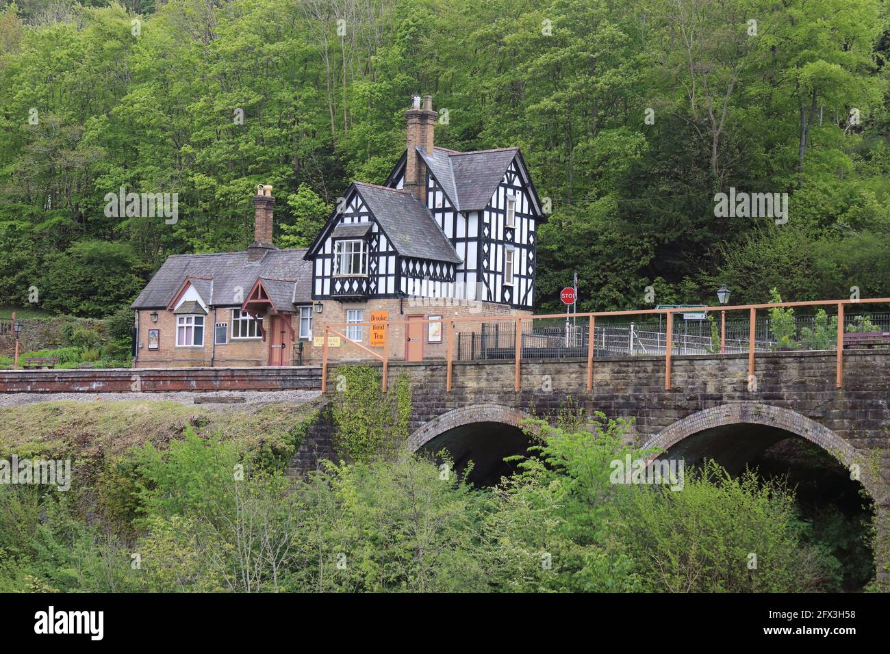 Gare de Berwyn et viaduc Llangollen Denbighshire pays de Galles Banque D'Images