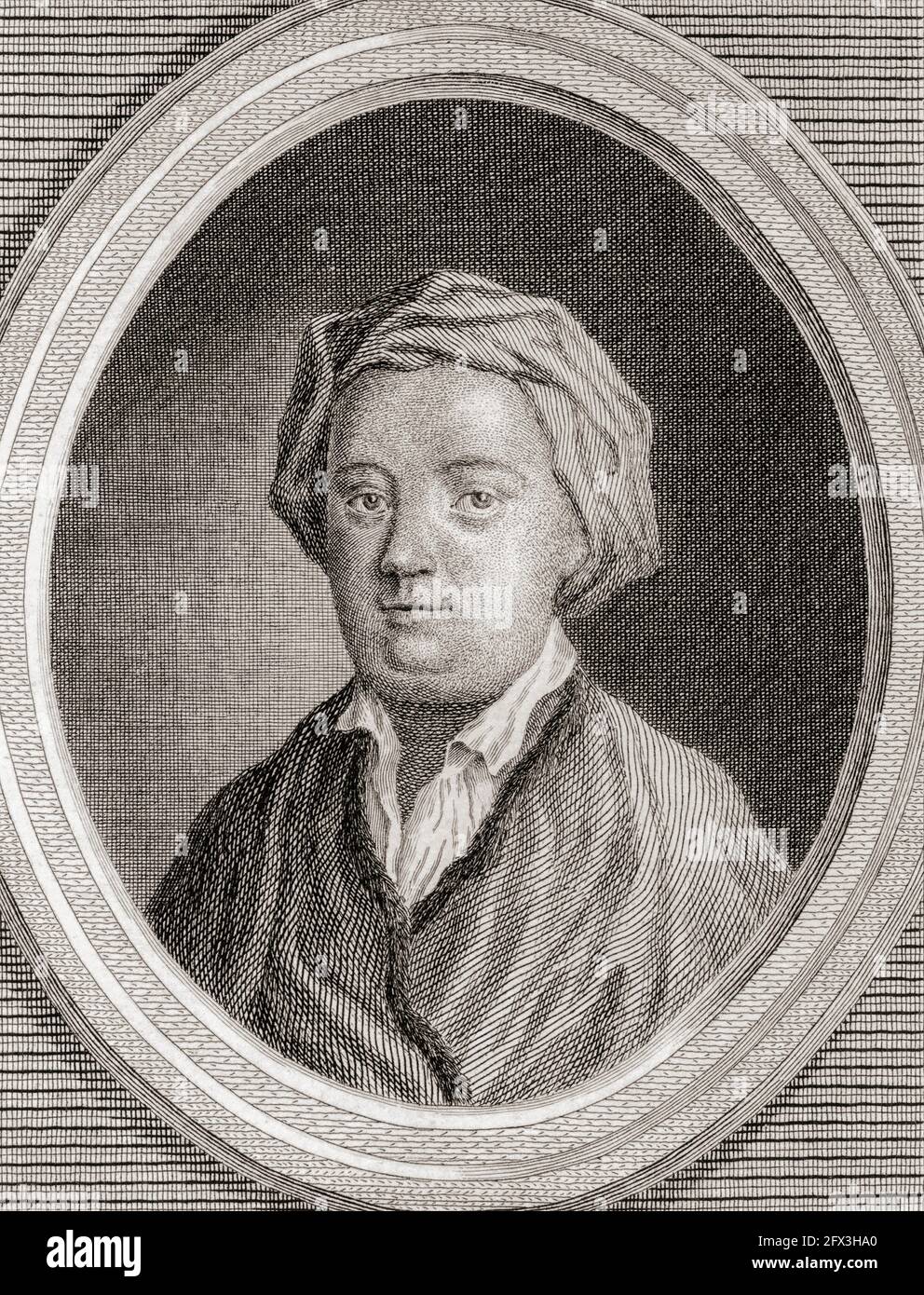 James Thomson, 1700 – 1748. Poète et dramaturge écossais. Thomson a écrit les paroles de Rule Britannia. Banque D'Images