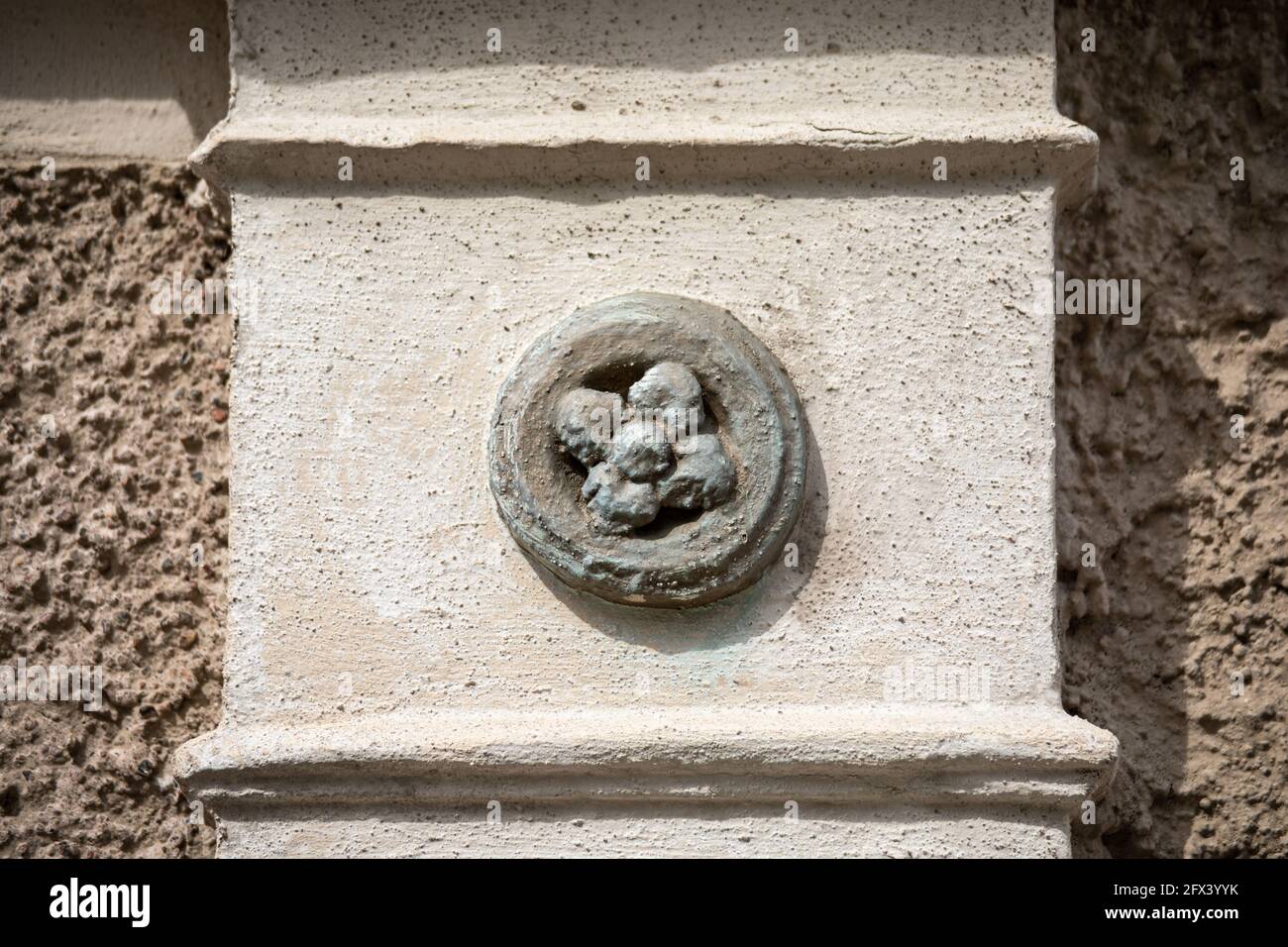 Décoration sur un bâtiment de style Art nouveau ou Jugend dans le quartier de Katajanokka à Helsinki, en Finlande Banque D'Images