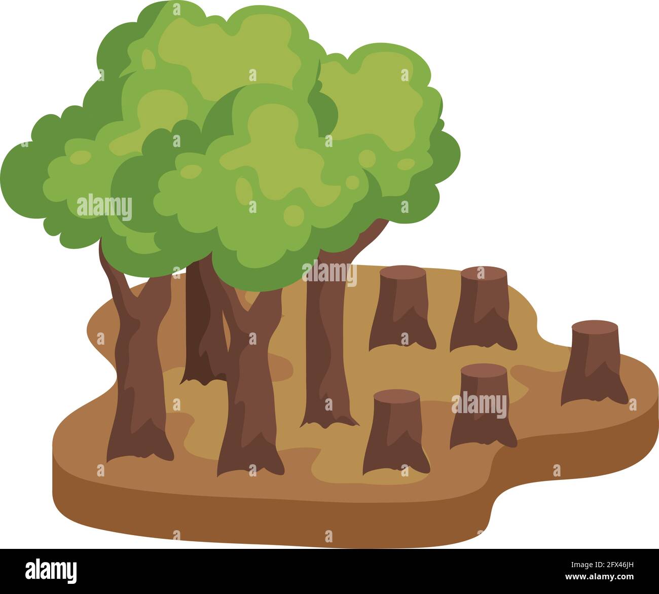 icône arbres abattus Illustration de Vecteur