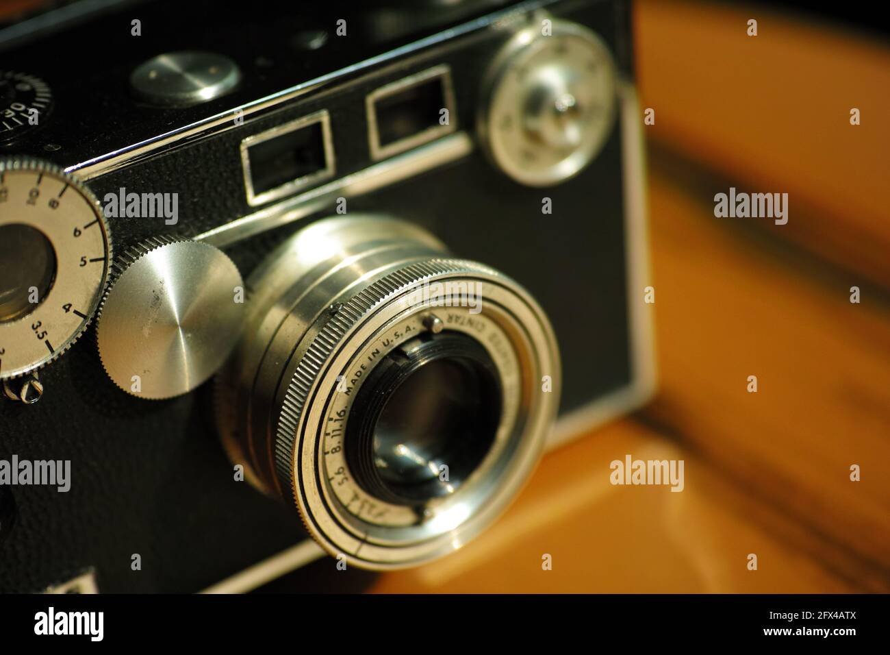 Appareil photo rangefinder vintage fabriqué aux Etats-Unis Banque D'Images